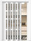 Porta a Soffietto da Interno Porta Pieghevole In PVC con Texture Effetto Legno, Porta Interna Bianca/ Porta a Soffietto Multifold, Portafinestra Trasparente per Doccia Bagno Seminterrato(100x210cm(39.