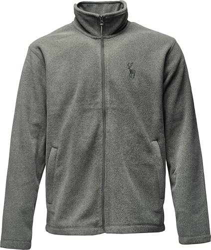 minifan Jäger Fleecejacke Herren - Hirsch Jägerjacke - Geschenk für Jäger - Jagdjacke Männer - Outdoorjacke Wandern Winter Herbst Jäger Kleidung Jagd Zubehör (XL)