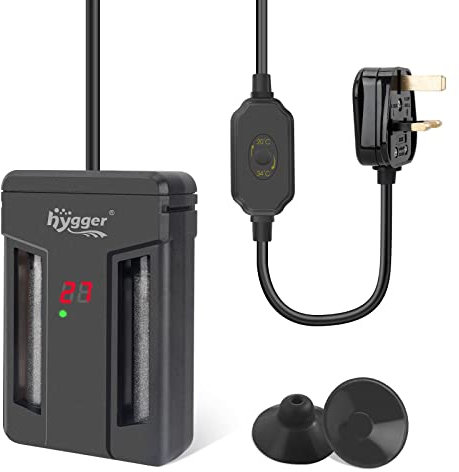 hygger Fish Tank Heater, 150W Submersible Aquarium Heater with Intelligent LED Digital Display Thermostat Controller for 37-115L Freshwater Saltwater Tank