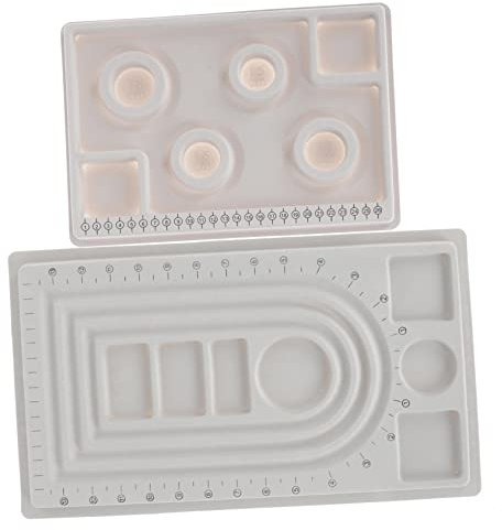 SHINEOFI 2piezas Esfera De Escritorio De Diseño Tableros De Diseño De Cuentas Para Pulseras Herramienta Para Hacer Joyas Tablero Para Medir Pulseras Casa o Taller