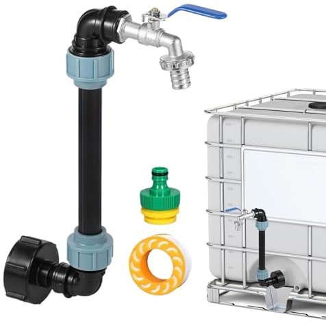Adaptador para depósito de galón, grifo de salida de 19 mm con tubo de extensión, accesorios para bidones y tanques - Almacenamiento doméstico e industrial