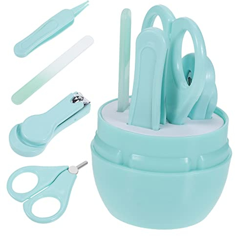 Babynagelknipser mit Sicherheits Schere Satz für Neugeborene | Edelstahl und Abs, Ergonomischer Griff, Rutschfest, 1 Satz mit Aufbewahrungsbox, für Unterwegs