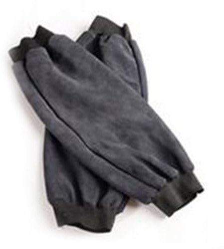 CWOQOCW Mangas de soldadura de cuero Guantes de jardinería Protección resistente al calor Protector de brazo Split Cuero de vaca Mangas de trabajo de seguridad para soldadores jardinería 20X46 cm