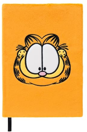 Grupo Erik Garfield Notizbuch A5 Journal Tagebuch Merch Geschenke | Reisetagebuch Plüsh Liniert Journal Ringbuch Mädchen und Jungen Einschulung - Notizblock A5 14,8 × 21,0 cm
