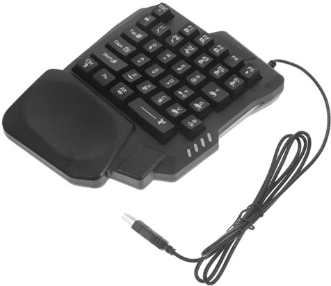 CLISPEED Clavier Facile à Installer Rétroéclairé 35 Touches en ABS E-Sport pour Jeu Vidéo et Divertissement à Domicile, pour Jeunes Gamers