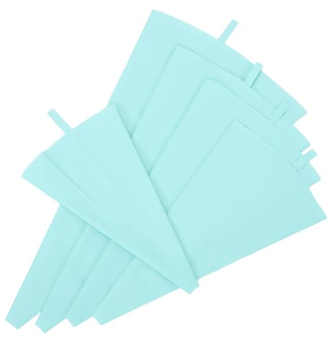 Ciieeo 5 Pezzi Sacchetti in Silicone Riutilizzabili Borse per Decorazione Torte e Biscotti Antiscivolo Resistenti Temperature per e Feste