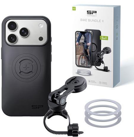 SP CONNECT Bike Bundle II | SPC+ | kompatibel mit iPhone 17 Pro| Handyhalter für Fahrradlenker | Mountainbike Rennrad Handy Halterung