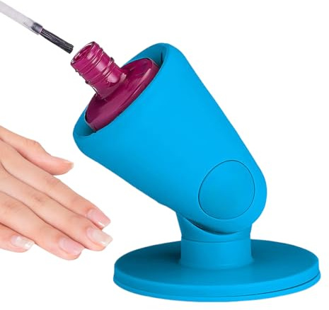 HohuzSruk Soporte de esmalte de uñas antiderrames, soporte de silicona suave de 9,4 cm, soporte de silicona para esmalte de uñas, soporte de esmalte de uñas de silicona, soporte de bisagra, soportes