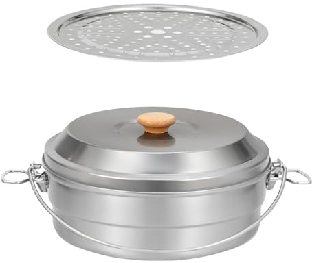 Pentole da cucina Pentole Multifuntional Pesce Steaming Padelle 304Stainless Struttura In Acciaio Inox Uso Esterno per Cucinare Verdure Pesce Piroscafi