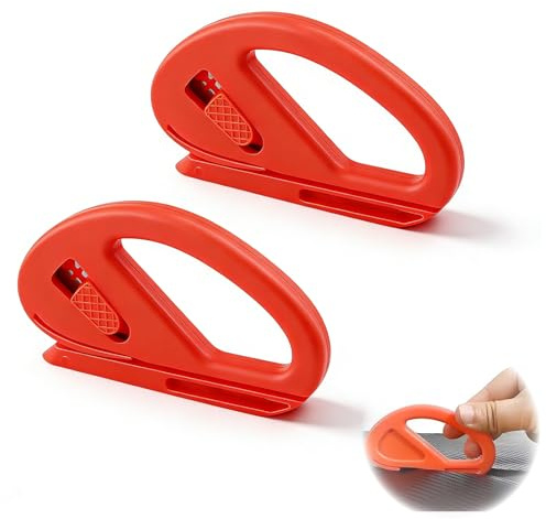 2 Stück Geschenkpapier Schneider Set –Sicherheitsmesser Folienmesser & Folien-Schneider, Ideal für Karton Zerschneider & Gift Wrap Cutter