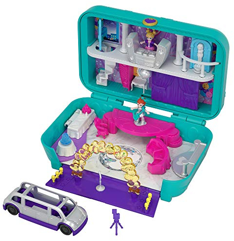 Polly Pocket FRY41 - ​Tanz-Party Spielset mit Zubehör, zum Spielen und Mitnehmen, Spielzeug ab 4 Jahren