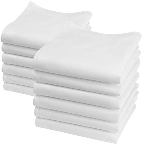 merrysquare - Kleine Taschentücher - Ca. 23cm - 100% Baumwolle - LILLIPUT Modell (Weiß)