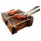 Klappgrill VINUR Edelstahl mit Tasche | kleiner, mobiler Holzkohle Grill für Garten, Picknickgrill, Campinggrill, Grill, Holzkohlegrill, Picknickgrill