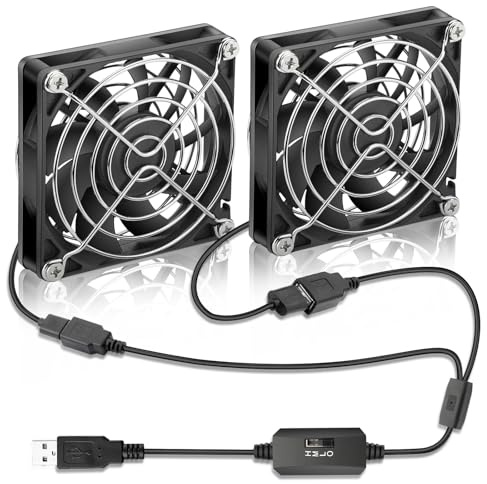 GDSTIME Ventilador de 80 mm 80 x 15 mm, ventilador USB de 80 mm, ventilador de PC de 8 cm, ventilador de PC de 2500 rpm, ventilador de refrigeración 8015 CC sin escobillas para enrutador, caja de TV,