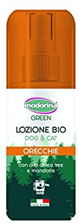 Inodorina Lozione per pulizia orecchie cane e gatto Rituals (100 ml) – Detergente lenitivo e antibatterico con tea tree oil e olio di mandorle – Protegge il padiglione auricolare