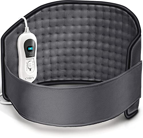 sinnlein Heizkissen elektrisch für Rücken und Nacken | Heizgürtel mit 3 Temperaturstufen & Abschaltautomatik | Wärmegürtel mit verstellbarem Band und Klettverschluss