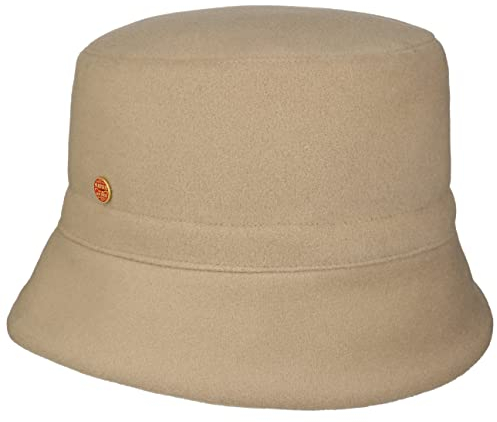 Mayser Taleja Wollhut Fischerhut Stoffhut Damenhut Damen - Made in The EU mit Futter, Futter Winter Herbst-Winter - One Size beige