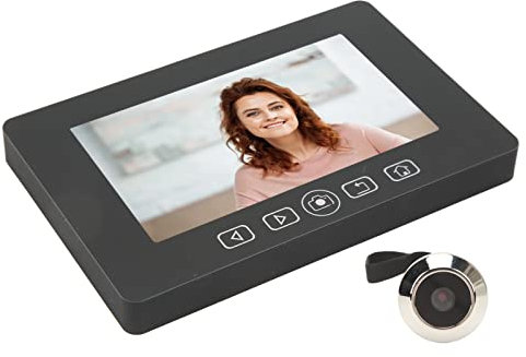 Digital Doorbell, Front Door Peephole Security Camera, 4.3in Color Screen, 160 Degree Wide Angle Detection, Digital Door Viewer for Home Security