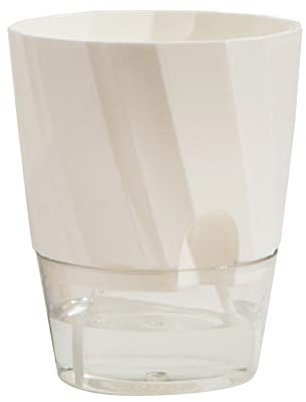 Selbstbewässernder Pflanzer Usambaraveilchen Töpfe Durchsichtiger Kunststoff Automatischer Bewässerungspflanzer Blumentopf Quadratischer Blumentopf Für Alle Zimmerpflanzen Keramiktopf (B, One Size)