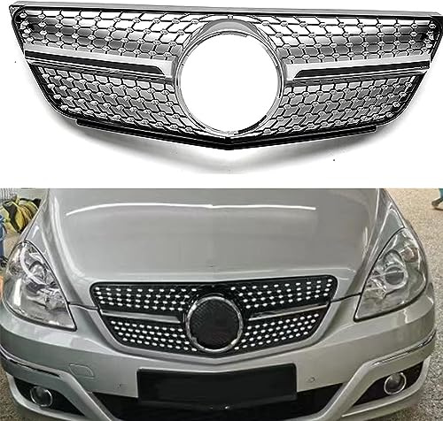 Sport Stil Auto Kühlergrill, für Mercedes Benz W245 B Class 2008-2011 B160 B180 B200 Front Kühlergrille zubehör, Passgenau und Wackelt Nicht Einfach Montage