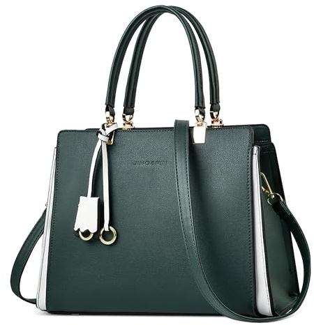 DEEVORCA Elegante Borsa a Mano Donna Moda Leggero Borsa a Tracolla con Maniglia Grande Capacità Borse Messenger Tote per Shopping Viaggio Quotidiano Lavoro PU Pelle Donna Borse a Spalla Verde