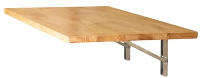 StoreYourBoard Wakefield Fold Away Wall Mounted Work Bench, Butcher Block Hardwood Table, 40 in. x 18 in. Folding Work Area, Supports up to 200 lbs