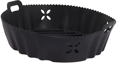 Zerodeko Silicone Air Fryer Liner Reusable Non-Stick Baking Pot for Air Fryers Compatible Oven Microwave Practical Heat-Resistant for Even Cooking and Easy Cleanup