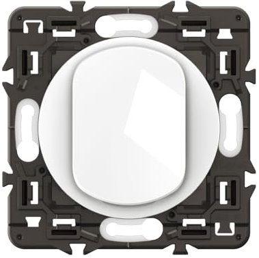 LEGRAND - Interrupteur Simple ou Va-et-vient Touche Large Céliane - 10A - Commande d'Eclairage - Prêt à Installer - Blanc