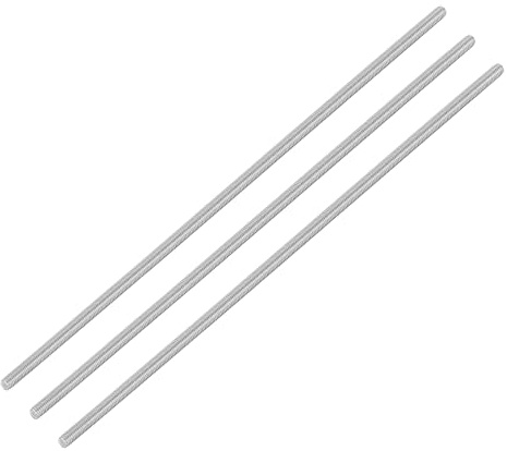 QUARKZMAN 3 Stück Gewindestangen, M6 x 300mm, 304 Edelstahl, Gewindestab mit metrischem Vollgewinde, M6-1 Gewindestift für Möbel- und Maschinenmontage