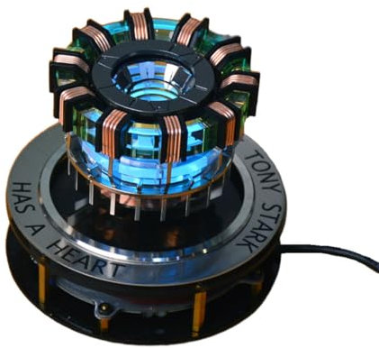 MetaHrystynx Modello reattore ad arco MK1 in scala 1:1, modello rotante galleggiante con LED, ornamento da scrivania Cool Tech per casa e ufficio, per amici, modello MK1 versione 2