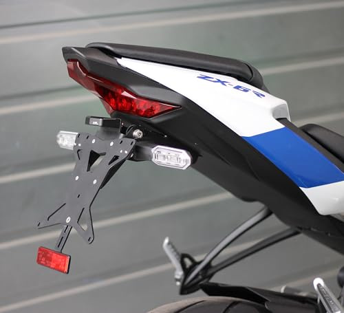 MG Biketec Kurzes Heck - Kennzeichenträger - Kennzeichenhalter geeignet für Kawasaki ZX-6R Ninja ab 2023(172x167mm)