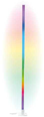 Brilliant Lampadaire LED RGB | 150 cm de hauteur | Lampadaire à intensité variable avec capteur de musique & télécommande & lumière frontale RGB | max. 125 lm | LED intégrée | en aluminium/plastique
