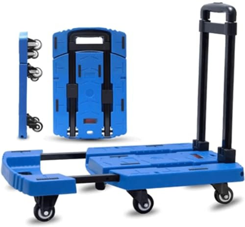 HSHTTKL Einziehbarer Plattformwagen mit Plattendesign, zusammenklappbarer Wagen zum Beladen und Lagern, Schiebewagen, höhenverstellbar