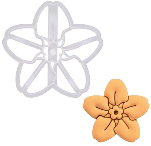 BAKERLOGY Forget-Me-Not Flower Cookie Cutter - Detailed Biscuit Cutter Design for Baking and Crafts, Ideal on Fondant, Dough, Clay