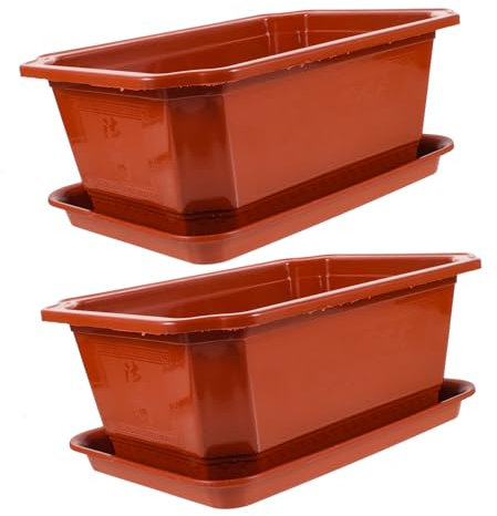 Levemolo 2stücke Teiliges Blumenbewässerungstopf Untersetzern Elegante Blumenkübel Für Innenbereich Praktischer Bonsai-Topf Aus Leichtem Strapazierfähigem Kunststoff Für