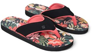 Animal Swish Womens AOP Flip Flops - Slip-on, Lightweight Sandals with Soft padded upper straps - For Spring Summer, Beach & Outdoors Bright Orange Adult Shoe Size 5