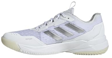 adidas Women's Crazyflight 6, White/Silver Metallic/White, 9.5