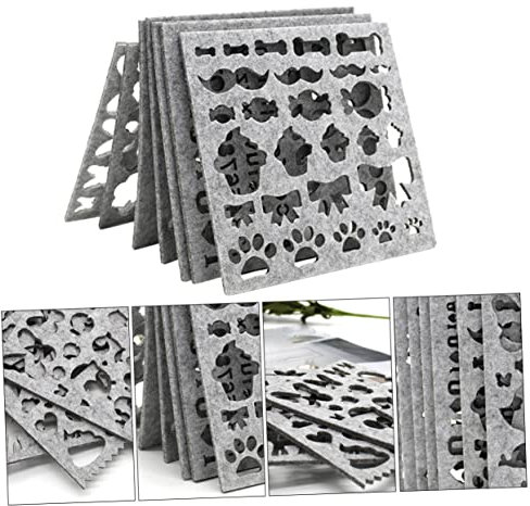 BESPORTBLE 7piezas Molde De Fieltro De Lana Plantillas Para Manualidades Diy Molde Para Apliques Herramienta De Bordado Aguja Para Fieltrar Aguja