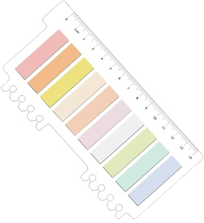 Haftnotizen - 200pcs Seitenmarker Selbstklebend | Haftstreifen Haftmarker | Wasserfeste Textstreifen für Schüler | PET-Index-Tabs für Notizbücher, Scrapbooks und Ordner