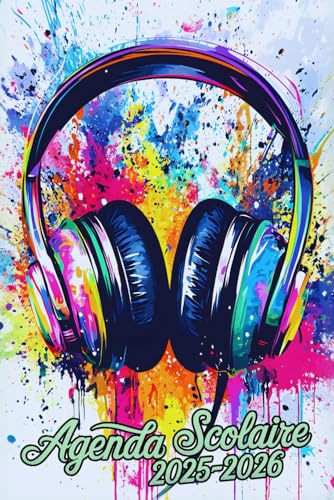 Agenda Scolaire 2025/2026 Musique: Organiseur Semainier | D'août 2025 à juillet 2026 | Pour Garçons et Filles de Primaire | Collège, et Lycée | Format A5 | L'édition française.