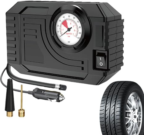 Gonfia Gomme per Auto,Portatile Senza Fili con Luce LED per Auto - Gonfiaggio Rapido per Biciclette Moto Materassi Viaggi Campeggio