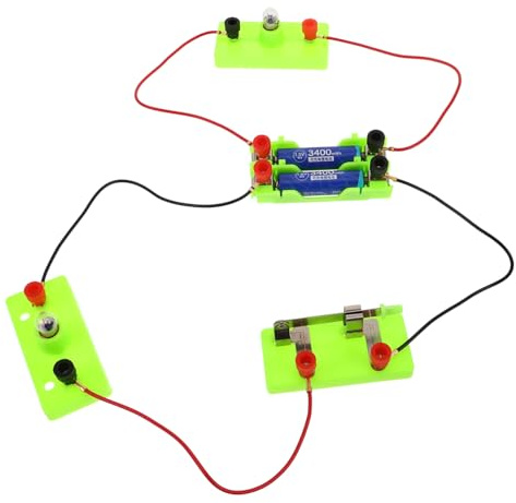 PartyKindom Kit Elettrico Educativo per Ragazzi e Ragazze Set Esperimenti Elettricità per Scuola Media e Superiore Materiale Didattico per Costruzione Circuiti in Serie e Parallelo Kit