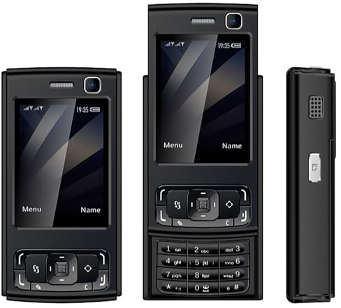 Téléphone Coulissant débloqué - Mobile 2G à Grosses Touches, Grand Clavier, Haut-Parleur, Double SIM, Lecteur MP3/MP4, écran 2 Pouces, Grandes icônes/Lampe Torche/Bouton SOS,Black