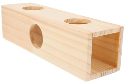 Jouet Labyrinthe Tunnel Bois pour Hamster, Petit Hérisson | Aire de Jeu et Repos, Usage en Habitat ou Exercice, Résistant aux Morsures et Griffures