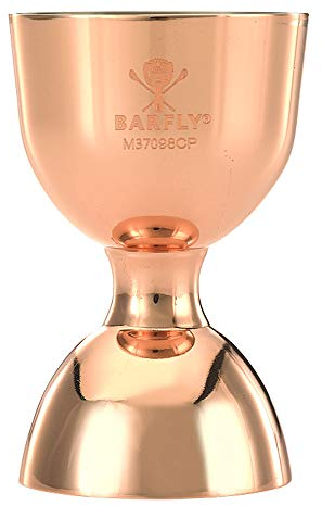 Barfly M37098CP M37098CP Jigger Jante droite en acier inoxydable 18/8 Cuivre, 25 ml x 50 ml