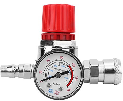 Jadeshay Druckminderer Druckluft, 0.8mpa Manometer Druckluft Druckregler Kompressor, Druckregler des Luftkompressors für Kompressor, 10 mm/0.39 Caliber