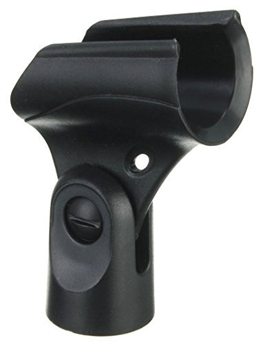 Flexible Montage Microphone Clip Support De Pince De Serrage En Plastique De Micro Support - Noir