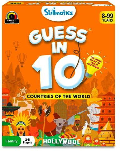 Skillmatics Guess in 10 Countries of the World, Perfect for Boys, Girls, Kids & Families Who Love Card Games, Educational Toys, Board Games, Trivia, Gifts for Ages 8, 9, 10 & Up