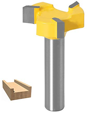 Broca de Fresado de Superficie de Spoilboard Cnc, Vástago de 8mm, Diámetro de Corte de 24mm Herramienta de Carpintería de 3 Cuchillas Tipo T Fresadora
