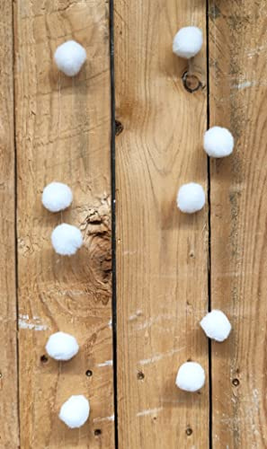 DARO DEKO Schneeball Girlande 180cm - 4 Stück - Schneekugel Christbaumschmuck
